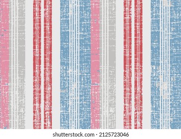 Seamless Stripes pattern with slub Fabric Texture. All-over repeat design with Soft colours of red, blue,grey, pink. Suitable for all kind of Textile prints.