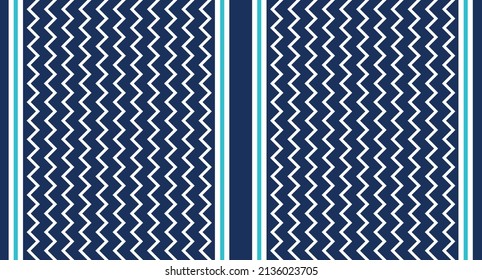 Seamless stripes zig zag pattern. Vector Illustration.