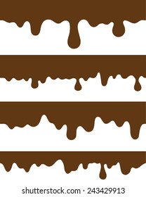 seamless strips melted chocolate