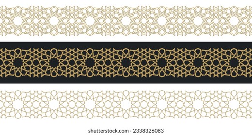 Seamless strokes pattern in authentic arabian style. Vector illustration