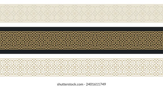 Seamless strokes pattern in authentic arabian style. Vector illustration