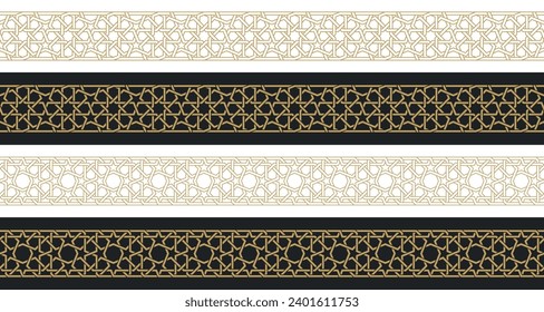 Seamless strokes pattern in authentic arabian style. Vector illustration