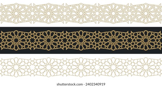 Seamless strokes pattern in authentic arabian style. Vector illustration
