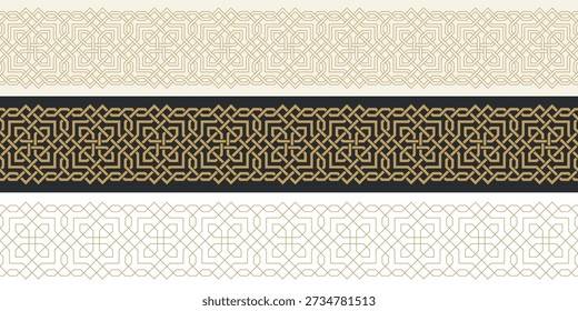Seamless strokes pattern in authentic arabian style. Vector illustration