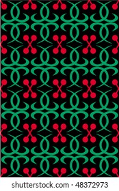 Seamless structure black red green