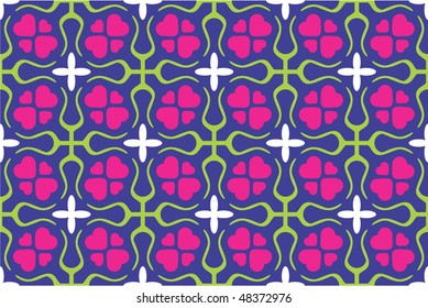 Seamless structure with hearts white and crimson and green and purple