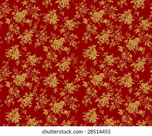 Seamless structure with the image of flowers of leaves and branches