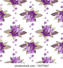 Seamless structure with lilac bouquets