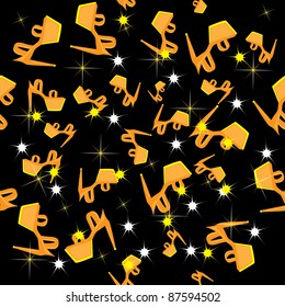 Seamless structure with shoes. Illustration