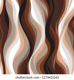 seamless style vector of wavy lines, colorful print for girls and boys, abstract liquid pattern, bright positive background of curves