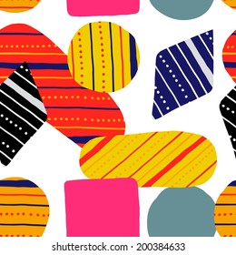 Seamless stylish abstract hand drawn pattern. Vector illustration 