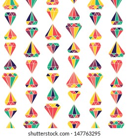 Seamless stylish color diamonds pattern. Vector illustration