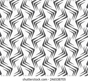 Seamless stylish geometric background. Modern abstract pattern. Flat monochrome design.Repeating ornament vertical wavy corners.