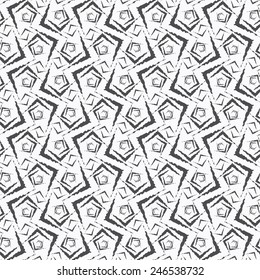 Seamless stylish geometric background. Modern abstract pattern. Flat monochrome design .Repeating ornament small rough shapes.
