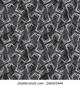 Seamless stylish geometric background. Modern abstract pattern. Flat monochrome design.Repeating ornament dark and light small rough shapes.