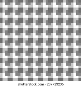 Seamless stylish geometric background. Modern abstract pattern. Flat monochrome design.Monochrome pattern with black gray and white overlapping squares.
