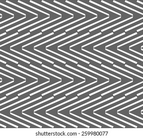 Seamless stylish geometric background. Modern abstract pattern. Flat monochrome design.Monochrome pattern with white chevrons.