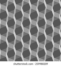 Seamless stylish geometric background. Modern abstract pattern. Flat monochrome design.Monochrome pattern with light gray intersecting thin lines on gray.