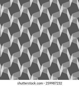 Seamless stylish geometric background. Modern abstract pattern. Flat monochrome design.Monochrome pattern with gray intersecting thin lines on gray.