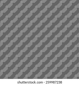 Seamless stylish geometric background. Modern abstract pattern. Flat monochrome design.Monochrome pattern with gray dotted diagonal lines.