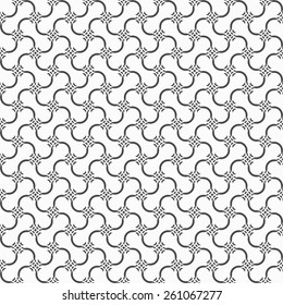 Seamless stylish geometric background. Modern abstract pattern. Flat monochrome design.Gray ornament with mosaic crosses.