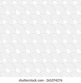 Seamless stylish geometric background. Modern abstract pattern. Flat monochrome design.Slim gray offset overlapping circles.