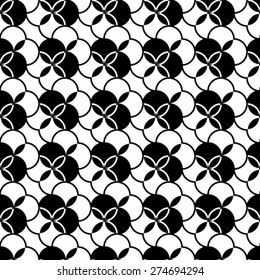 Seamless stylish geometric background, monochrome design.Monochrome pattern with white intersecting thin lines.