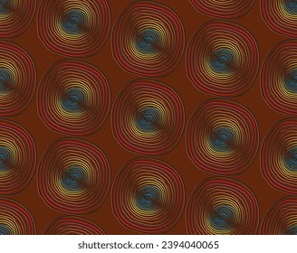 Seamless stylish geometric pattern. Repeating background design with concentric circles.