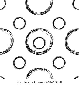 Seamless stylish hand drawn pattern. Vector illustration