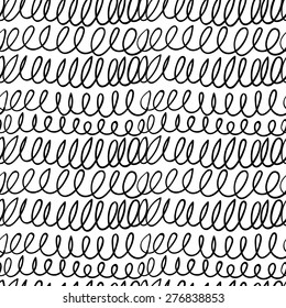 Seamless stylish hand drawn pattern. Vector illustration