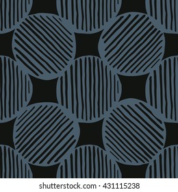 Seamless stylish hand drawn pattern. Vector illustration
