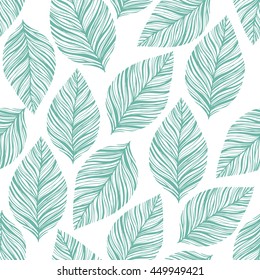 Seamless stylish leaves pattern