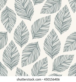 Seamless stylish leaves pattern