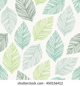 Seamless stylish leaves pattern