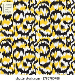 Seamless stylish Leopard Skin Pattern with colored customizable background. Hand drawn endless printable vector illustration for fashion designing, background and different commercial use purpose. 