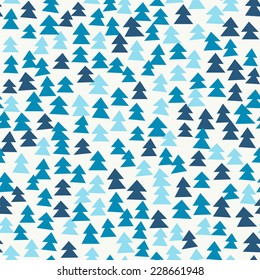 Seamless stylish minimalistic pattern with christmas trees. Vector illustration