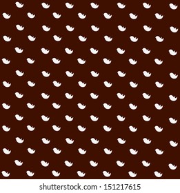 Seamless stylish minimalistic pattern with color birds. Vector illustration 