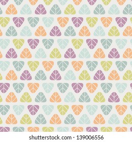 Seamless stylish pattern with color leaves. Vector illustration