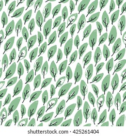 Seamless stylish pattern with leaves