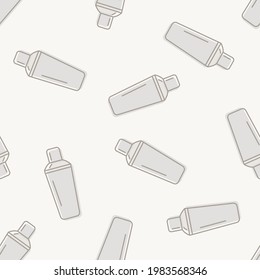 Seamless stylish pattern of metal cocktail shaker in flat style. ready to use for cloth, textile, wrap and other.