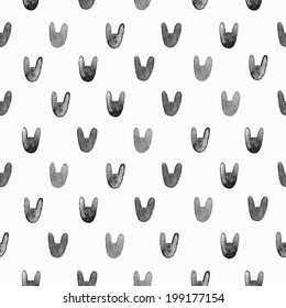 Seamless stylish pattern with rabbits. Vector illustration