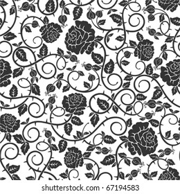 Seamless stylish pattern with roses