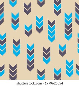 Seamless stylish pattern of simplicity geometric arrows in flat style. ready to use for cloth, textile, wrap and other.