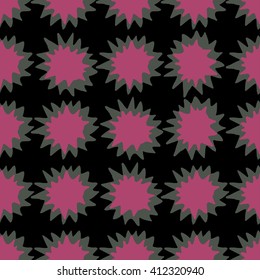 Seamless stylish retro hand drawn pattern. Vector illustration