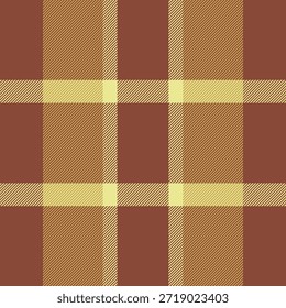 Un patrón de tartán elegante y sin costuras en tonos dorados marrones terrosos. Diseño clásico y atemporal. Ideal para fondos, textiles, moda cálida, temas visuales atractivos.