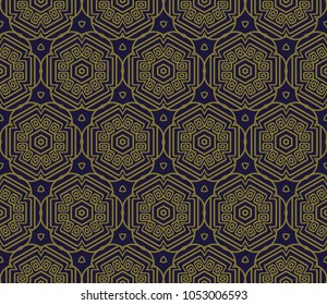 Seamless stylish vector illustration with geometric pattern. Abstract design. For wallpaper, decorative design