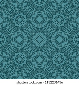 Seamless stylish vector illustration with geometric ornament pattern. Abstract design. For wallpaper, decorative design.