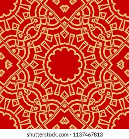 Seamless stylish vector illustration with geometric pattern. Abstract design. For super wallpaper, decorative design.
