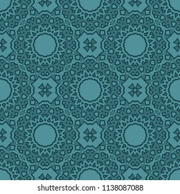 Seamless stylish vector illustration with geometric ornament pattern. Abstract design. For wallpaper, decorative design.