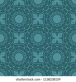 Seamless stylish vector illustration with geometric ornament pattern. Abstract design. For wallpaper, decorative design.